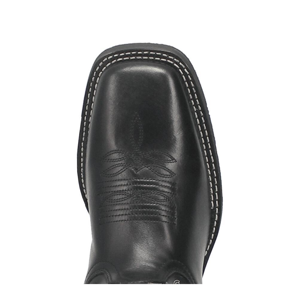 Laredo Kane Black Leather Square Toe‎ Cowboy Boots Men’s 9.5 EW NEW/NIB!! - Picture 6 of 16